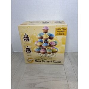 Wilton Cupcakes 'N More Mini Dessert Stand-Silver Holds 24 Mini Cupcakes/ Fruits